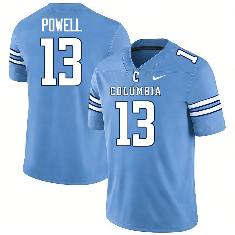Columbia Lions #13 Joshua Powell College Football Jerseys,Uniforms Stitched-Columbia Blue